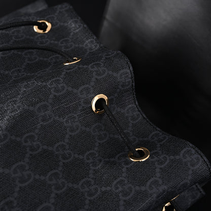 Gucci GG Supreme Monogram Backpack with Web Stripe