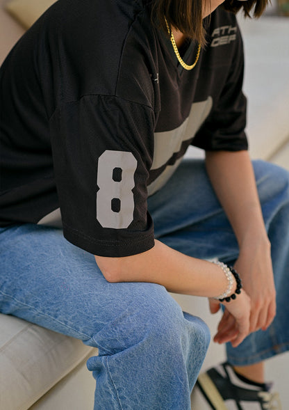 Evo UNISEX - Noir Reflective Cropped Jersey