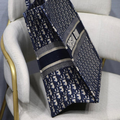 Dior Book Tote Navy Blue