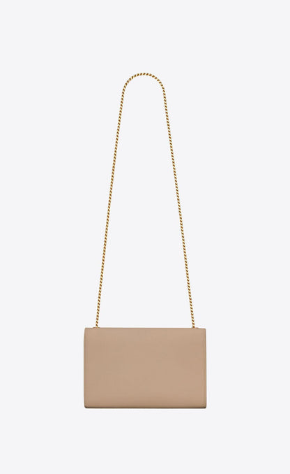 YSL Kate Medium Chain Bag In Grain De Poudre Embossed Leather